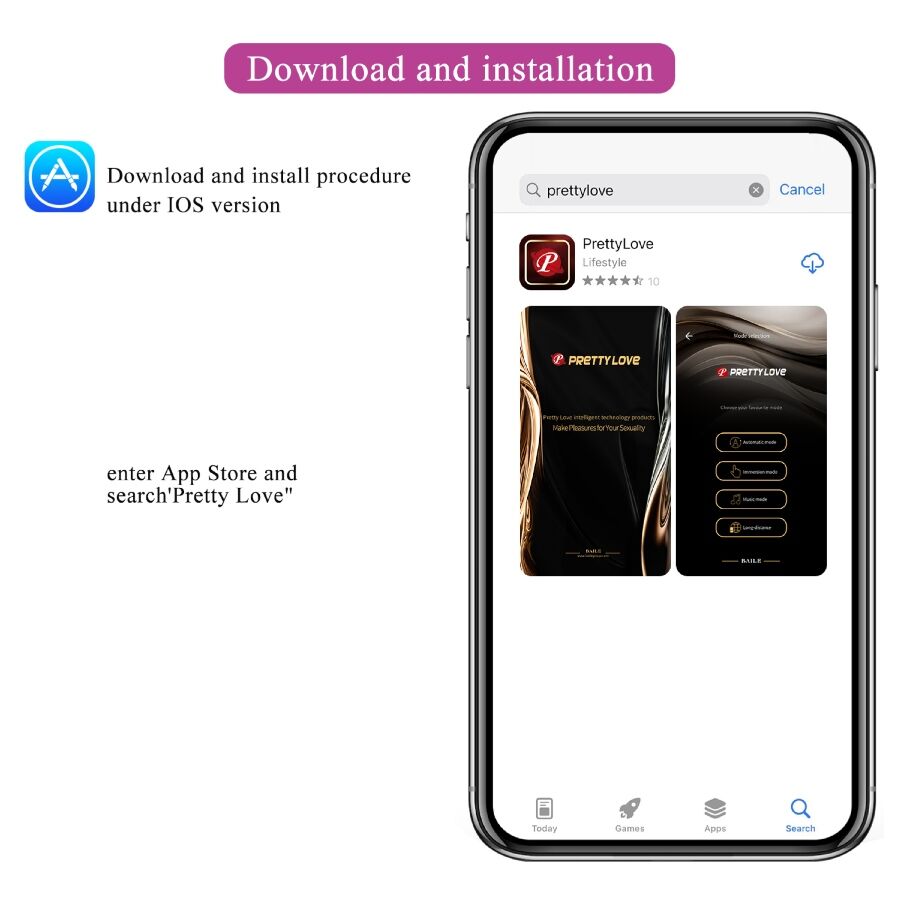 PRETTY LOVE - VIBRATORE CONTROLLATO DA APP LEVIATHAN VIOLA