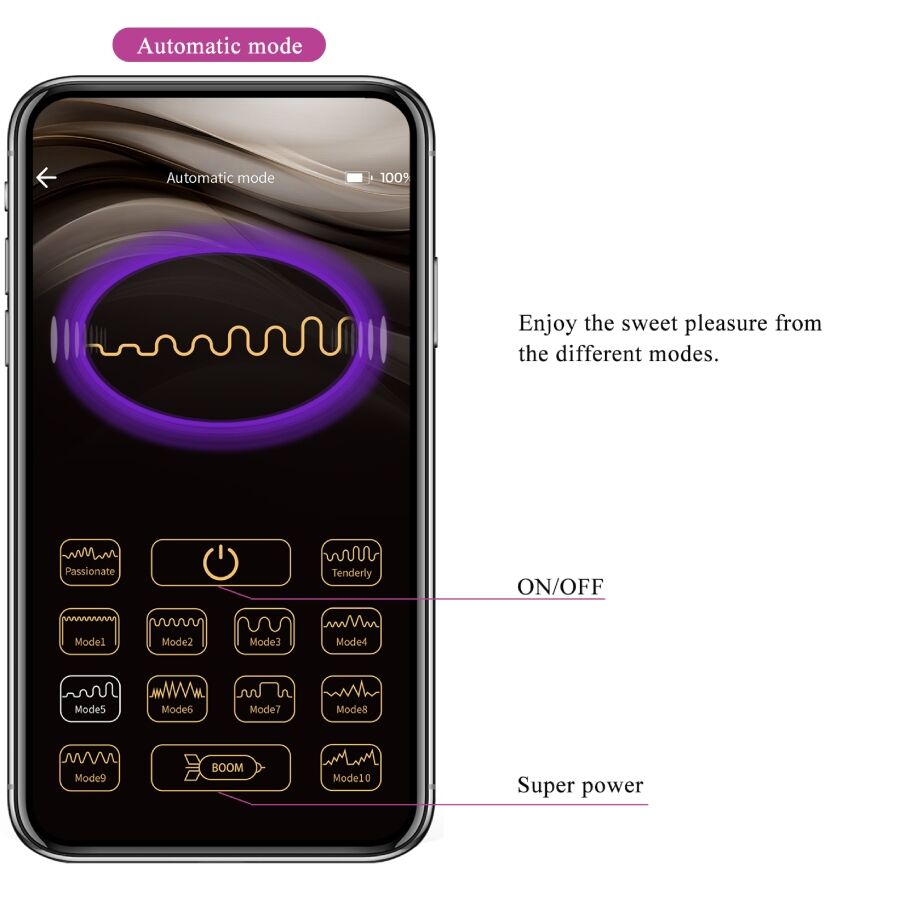 PRETTY LOVE - VIBRATORE CONTROLLATO DA APP LEVIATHAN VIOLA