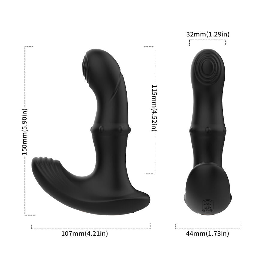 ARMONY - VIBRATORE ANALE PROSTATICO TELECOMANDO NERO