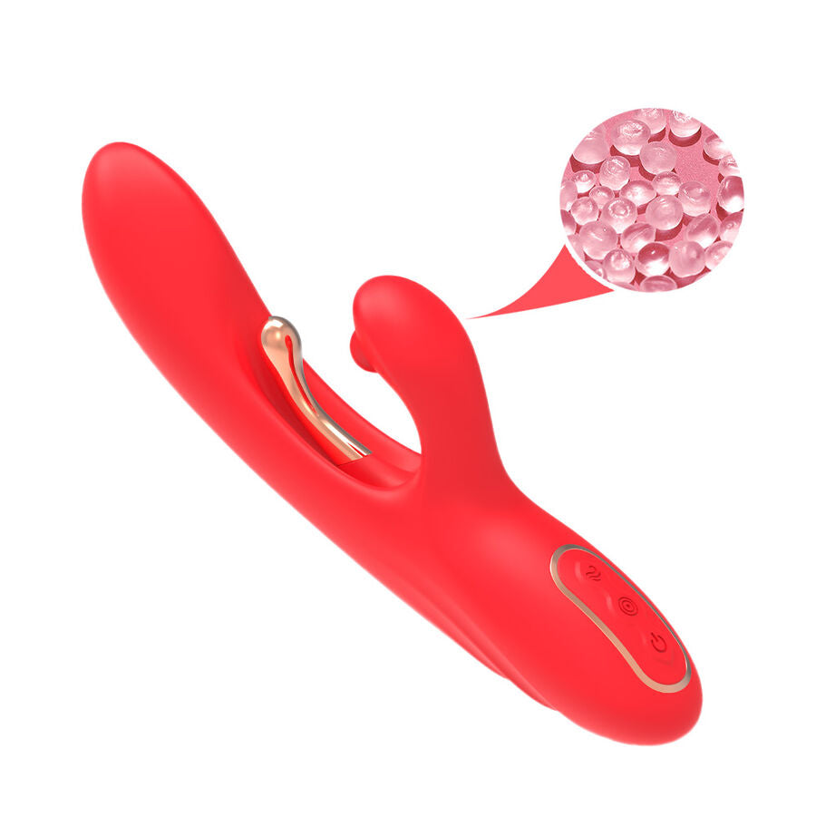 ARMONY - VIBRATORE STIMOLATORE PUNTO G E CLITORIDE CON LINGUA OSCILLANTE ROSSO