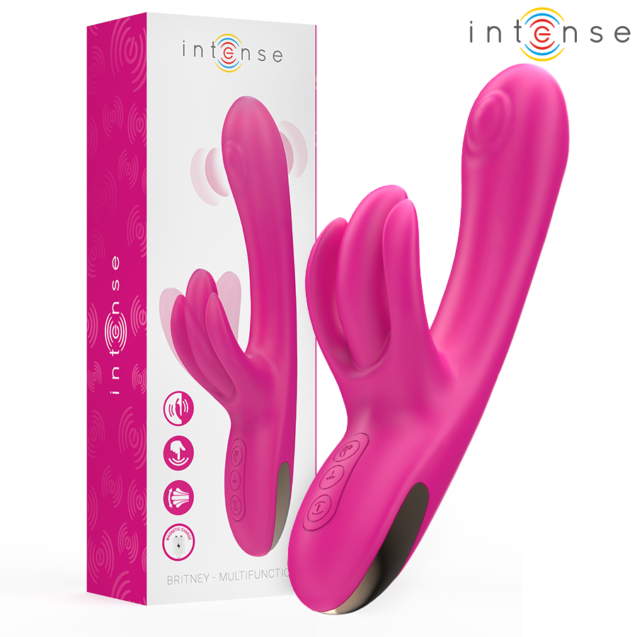 INTENSE - VIBRATORE MULTIFUNZIONE CONIGLIO BRITNEY 23 CM ROSA