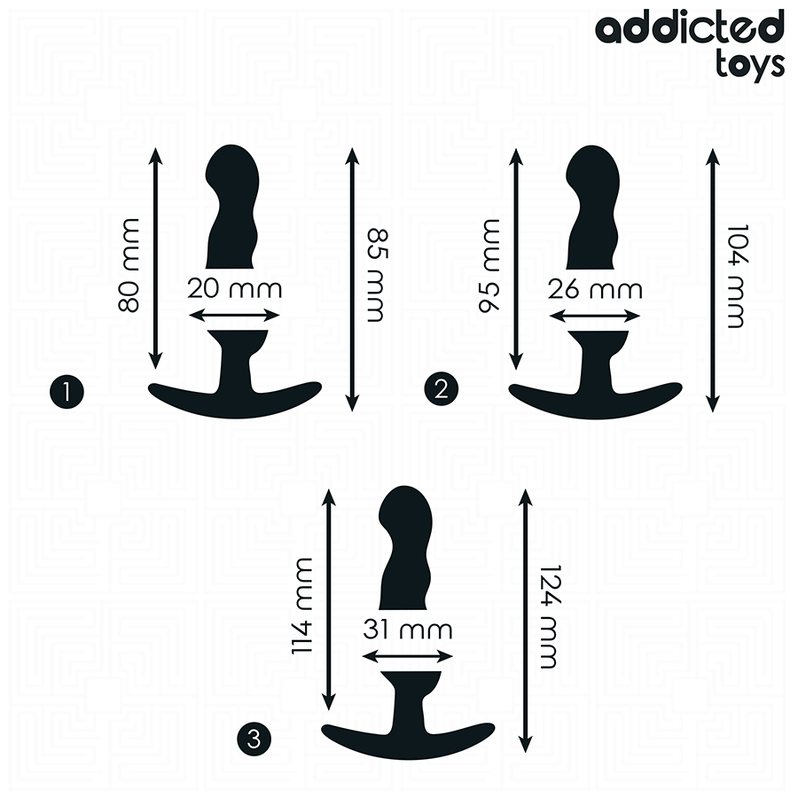 ADDICTED TOYS - SET DI 3 TAPPI ANALI MODELLO 1