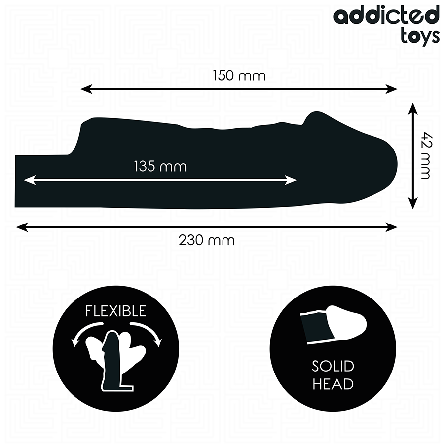 ADDICTED TOYS - ESTENSIONE PENE TRASPARENTE TAGLIA S 23 CM