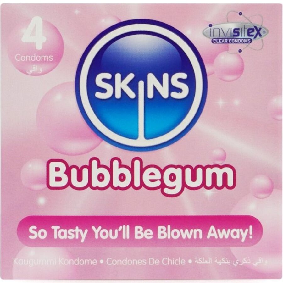 SKINS - BUBBLEGUM PREMIUM CONDOM CONFEZIONE DA 4