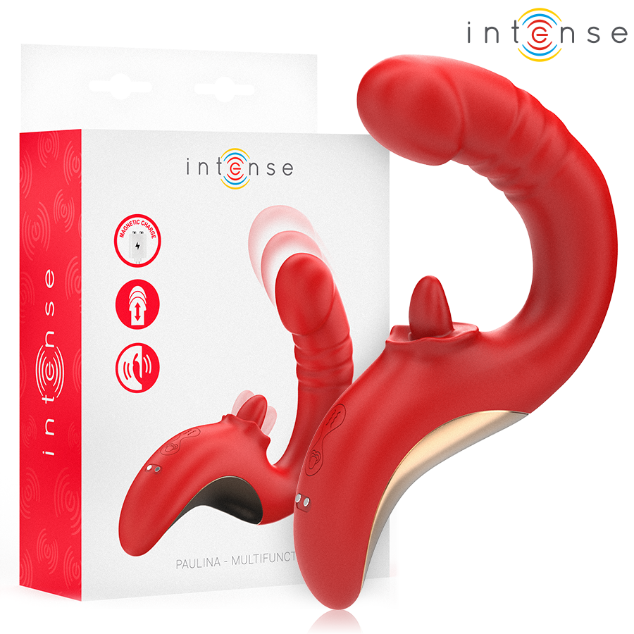 INTENSE - PAULINA VIBRATORE E STIMOLATORE A FORMA DI U ROSSO