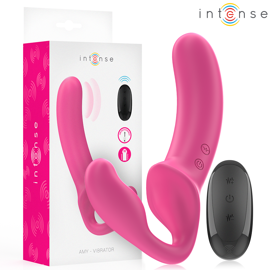 INTENSE - AMY DOPPIO VIBRATORE 20 CM ROSA TELECOMANDO