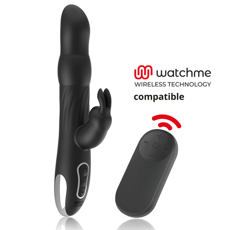 BRILLY GLAM - MOEBIUS VIBRATORE RABBIT E ROTATORE + TELECOMANDO WATCHME