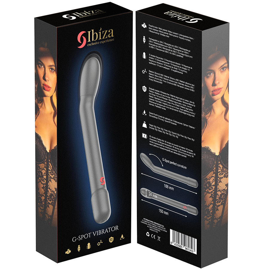 IBIZA - VIBRATORE PER IL PUNTO G NERO CON VIBRAZIONE