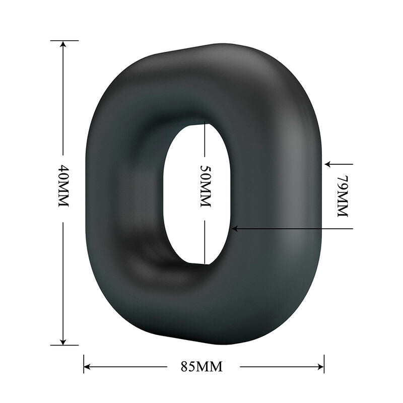 CRAZY BULL - ANELLO PER PENE WALDEN IN SILICONE SUPER MORBIDO NERO