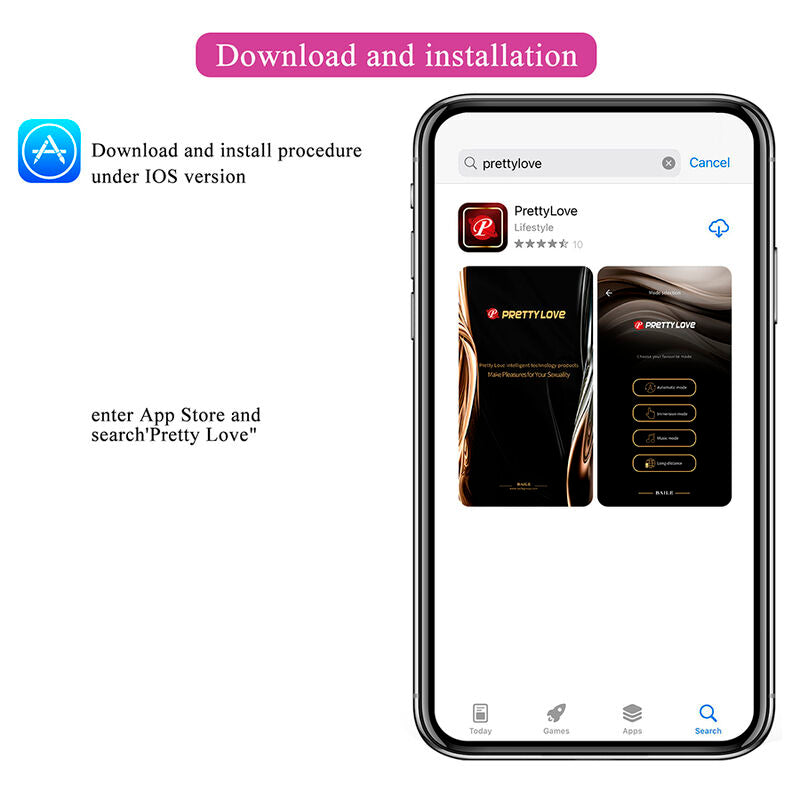 PRETTY LOVE - HAZELYNN MASSAGGIATORE ROSA CON 12 FUNZIONI E CONTROLLO TRAMITE APP