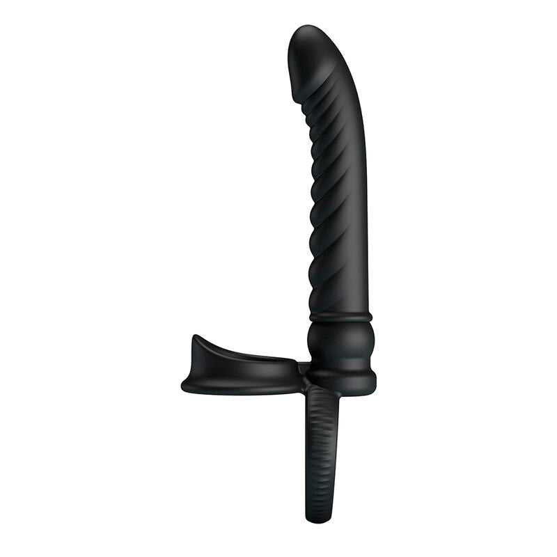 PRETTY LOVE - VIBRATORE ANALE MERRITT CON ANELLO E VIBRAZIONE NERO