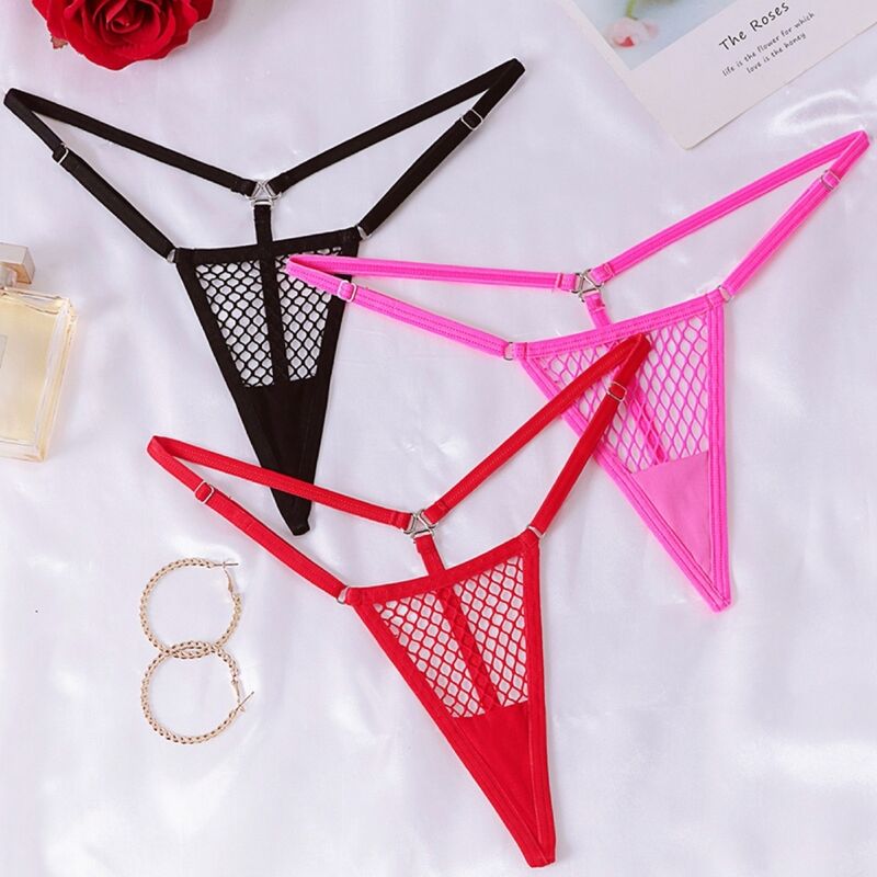 CHILIROSE - CR 4856 MICRO PERIZOMA RETE ROSSO L/XL