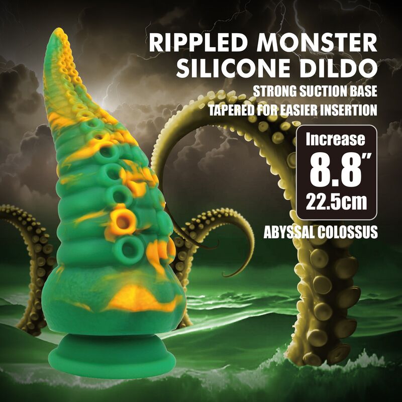 POWER MONSTERS - ABYSSAL COLOSSUS BICOLOR FANTASY DILDO IN SILICONE 22.5 CM Ø 6 CM