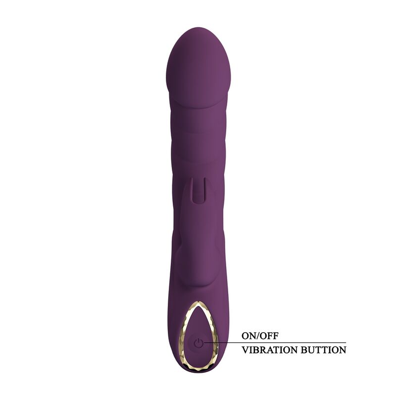 PRETTY LOVE - VIBRATORE A FORMA DI CONIGLIO RICARICABILE HARPER, 10 FUNZIONI, VIOLA