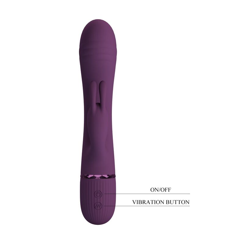 PRETTY LOVE - ROCCO VIBRATORE A FORMA DI CONIGLIO RICARICABILE 10 FUNZIONI VIOLA