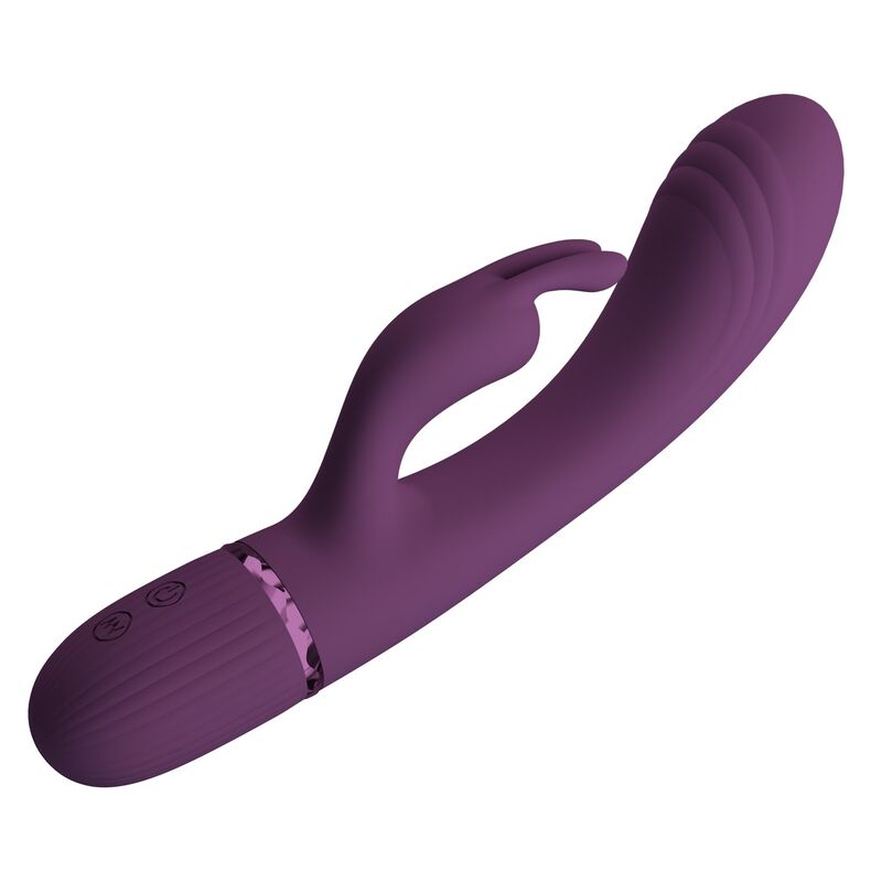 PRETTY LOVE - ROCCO VIBRATORE A FORMA DI CONIGLIO RICARICABILE 10 FUNZIONI VIOLA