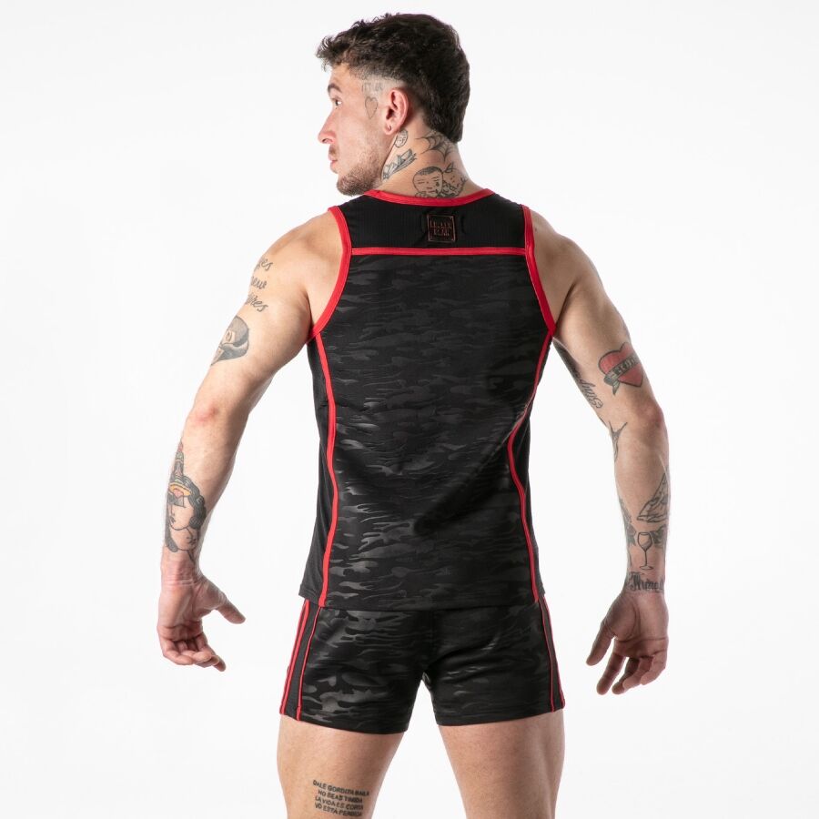 LOCKER GEAR - CANOTTA CON ACCESSO MILITARE COMPLETO ROSSA M