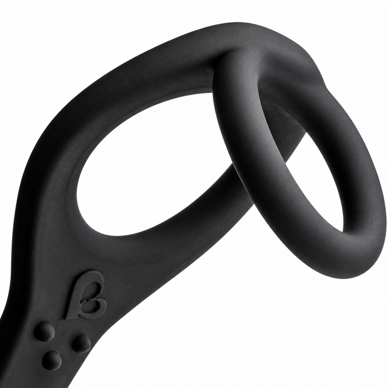 ROCKS-OFF - VIBRATORE PROSTATICO RO-ZEN CON DOPPIO ANELLO E 7 VELOCITÀ, NERO ONICE