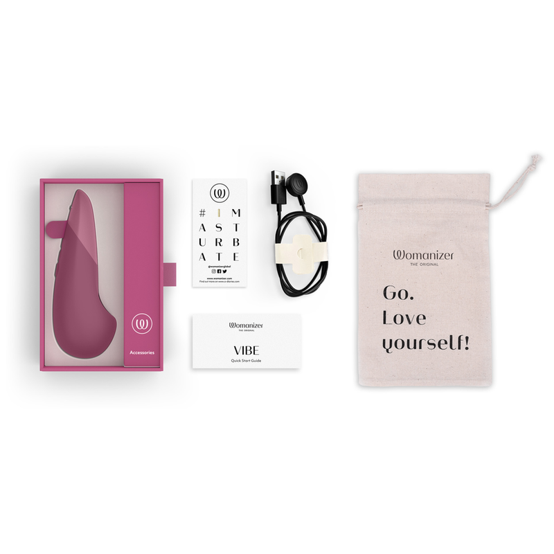 WOMANIZER - VIBE LAY-ON VIBRATORE SILENZIOSO ROSA SCURO