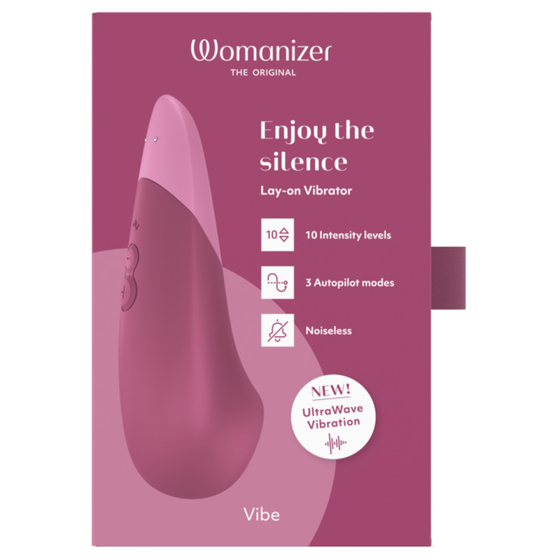 WOMANIZER - VIBE LAY-ON VIBRATORE SILENZIOSO ROSA SCURO