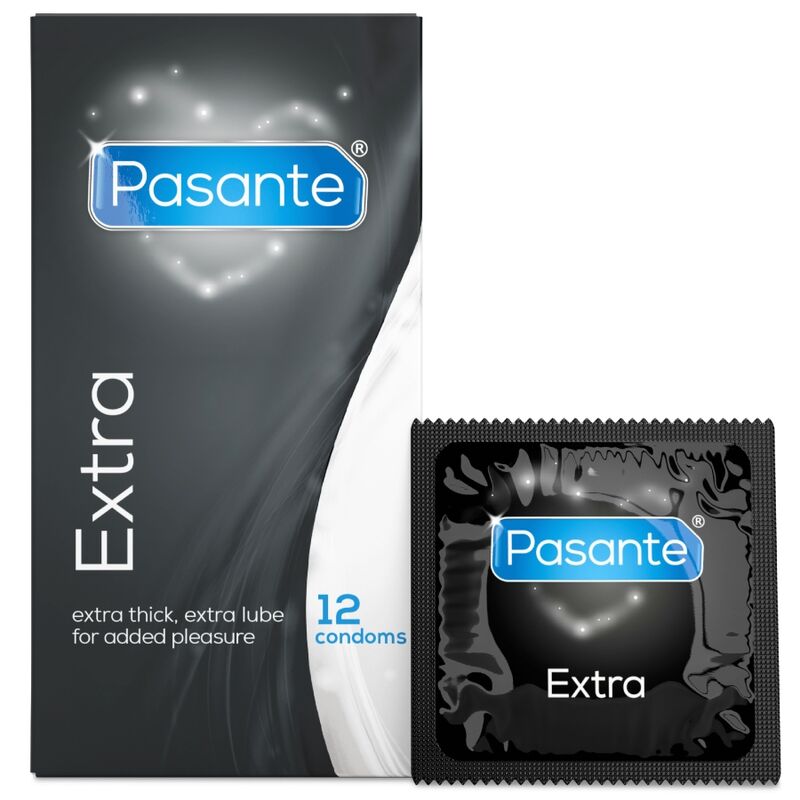 PASANTE - EXTRA PRESERVATIVI EXTRA SPESSI CON LUBRIFICAZIONE AGGIUNTIVA 12 UNITÀ