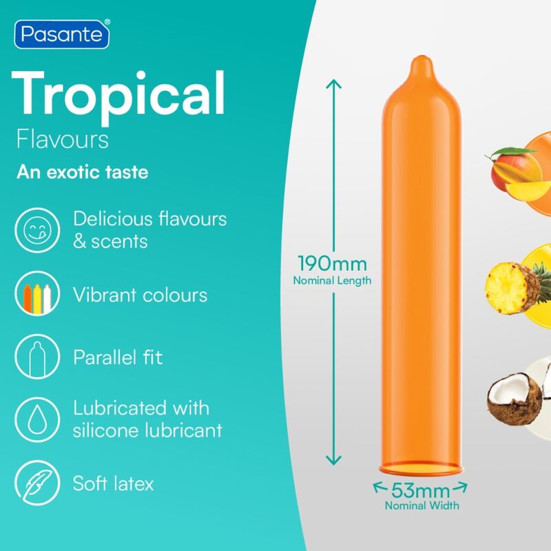 PASANTE - PRESERVATIVI SAPORI TROPICALI 144 UNIT