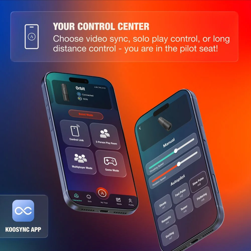 ARCWAVE - ORBIT MASTURBATORE MASCHILE ROTANTE A 360° CON CONTROLLO TRAMITE APP NERO