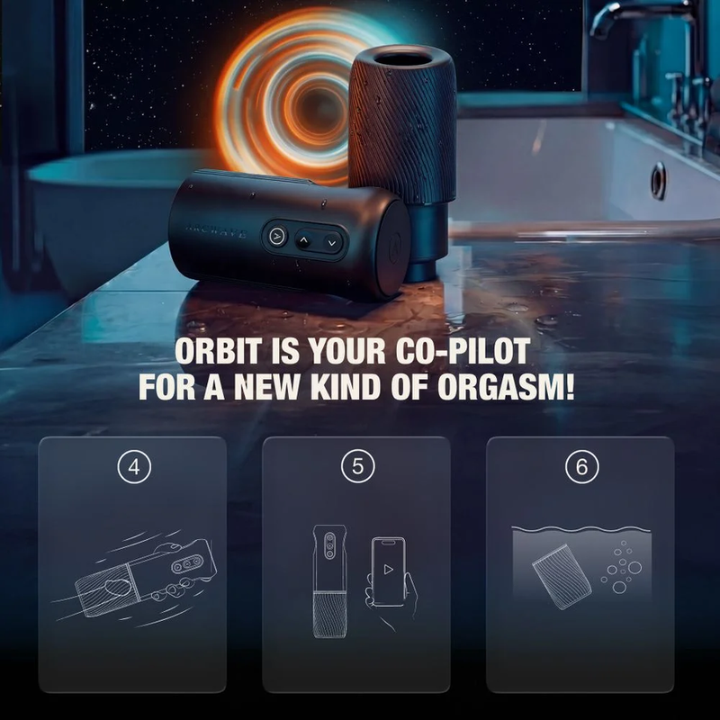 ARCWAVE - ORBIT MASTURBATORE MASCHILE ROTANTE A 360° CON CONTROLLO TRAMITE APP NERO