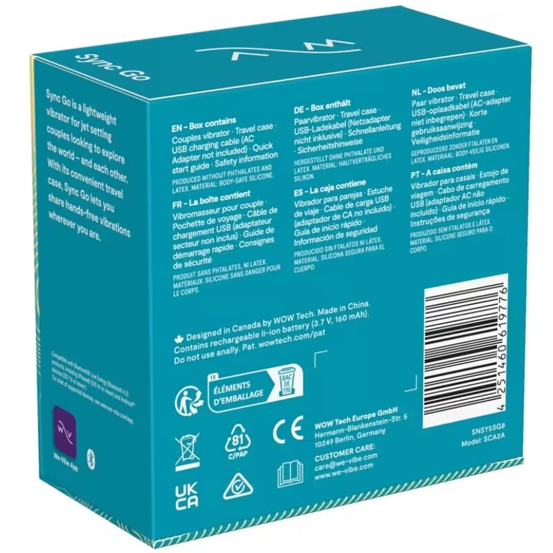 WE-VIBE - SYNC GO DUAL STIMOLATORE TURCHESE